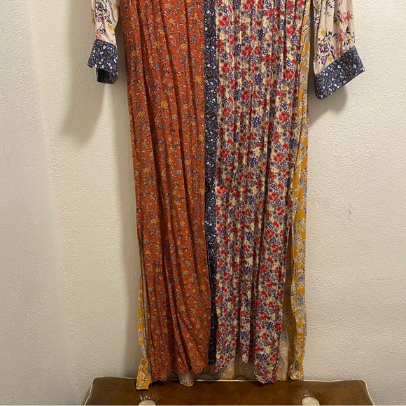 Natural Life Esme Long Sleeve Full Button Contrast Floral Print Shirt Dress - Picture 5 of 9